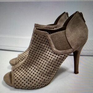 Madden Girl Perforated Tan Heels